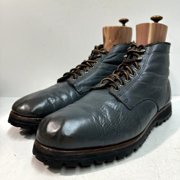 VGUC Rancourt & Co. Winter Boot Gray Leather Fleece Lined Made in Maine USA 12 main image 12